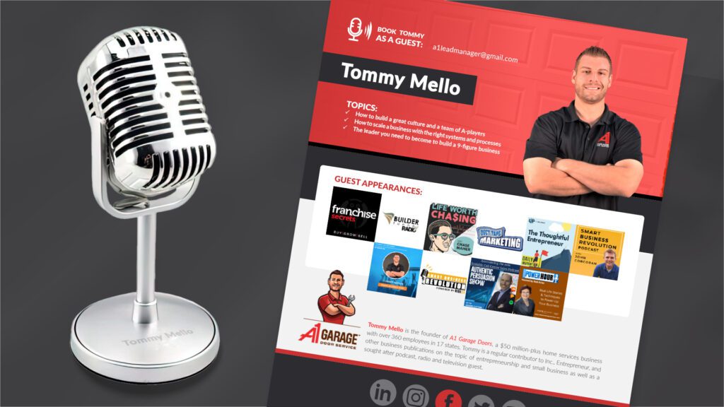 Tommy Mello - sales sheet